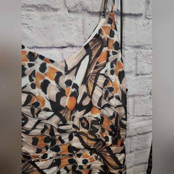 Koko + Mason Animal Print Mini Dress Spaghetti Straps Flowy Size XL NEW - Picture 4 of 8